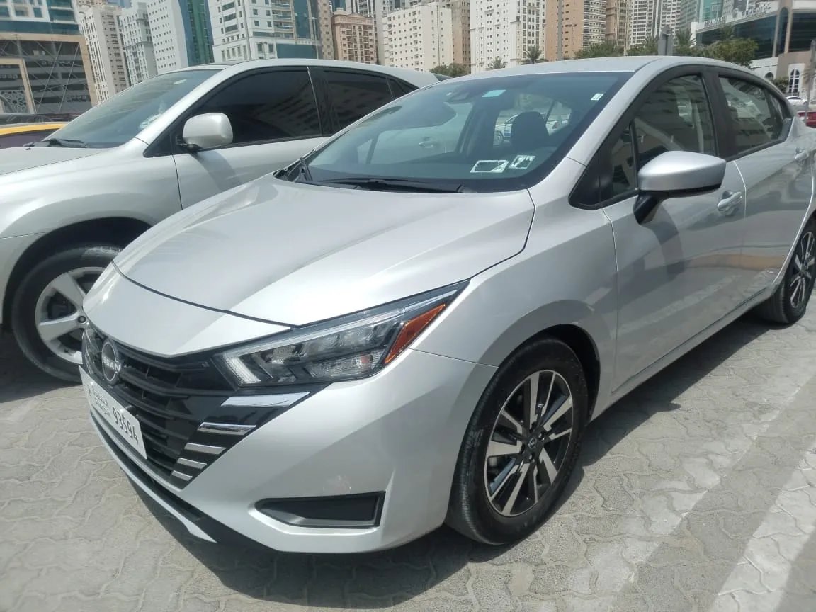 Rent Nissan Versa 2025 in Sharjah Al Majaz - Compact Sedan with CarPlay from 70 AED/day | Noof Rent A Car