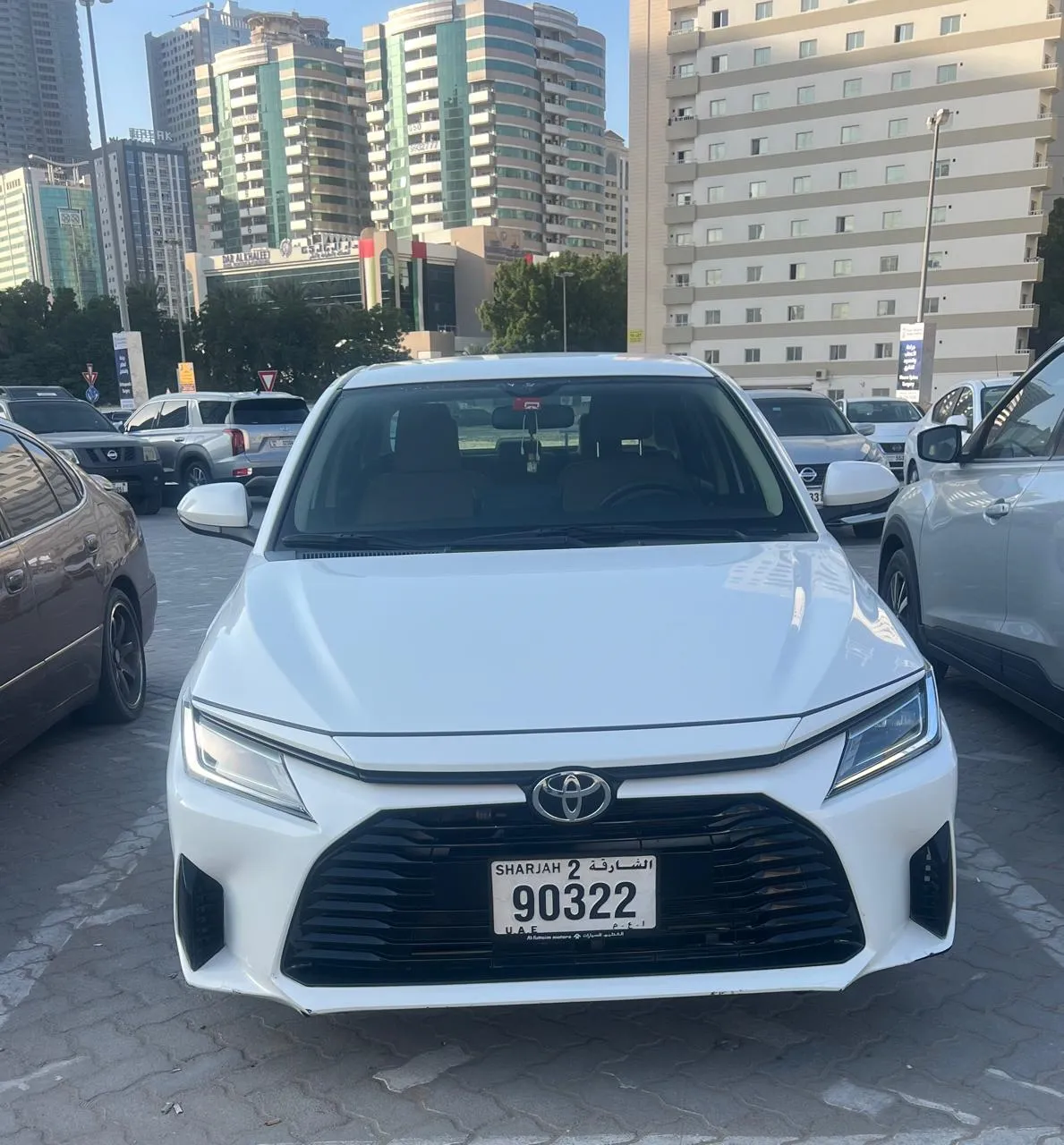 Rent Toyota Yaris 2023 in Sharjah Al Majaz - Compact Sedan from 85 AED/day | Noof Rent A Car